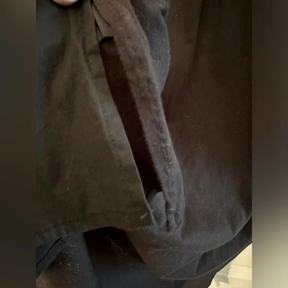 NWT PURE DKNY Black Large Snap Collared Shirt With Collar Cotton Knit - Picture 13 of 13